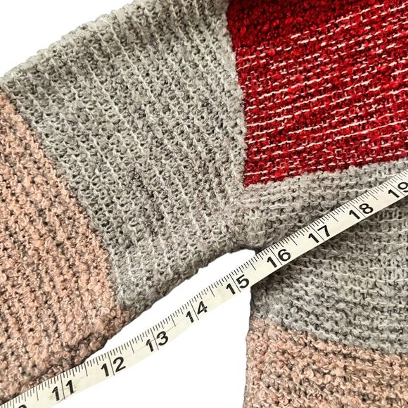 Knox Rose Sweater Womens XL Striped Pullover Knit Soft Cozy V Neck Casual Boho - Picture 12 of 13